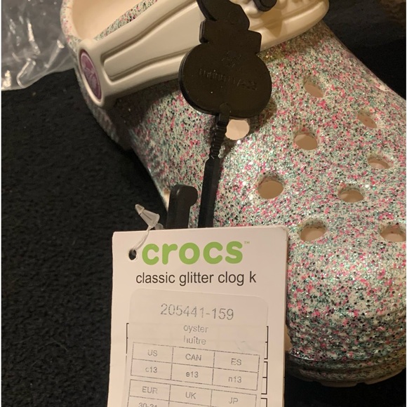 COPY - Crocs kids size 13 white glitter - Picture 2 of 3